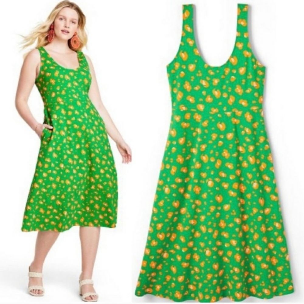 Tabitha Brown Leapard Midi Tank Top Dress